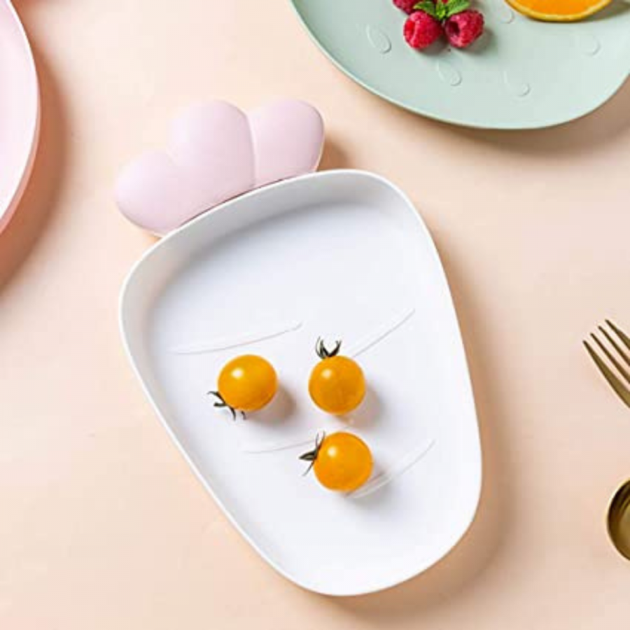 Bandeja decorativa blanco, 3x17x28cm, plástico pp