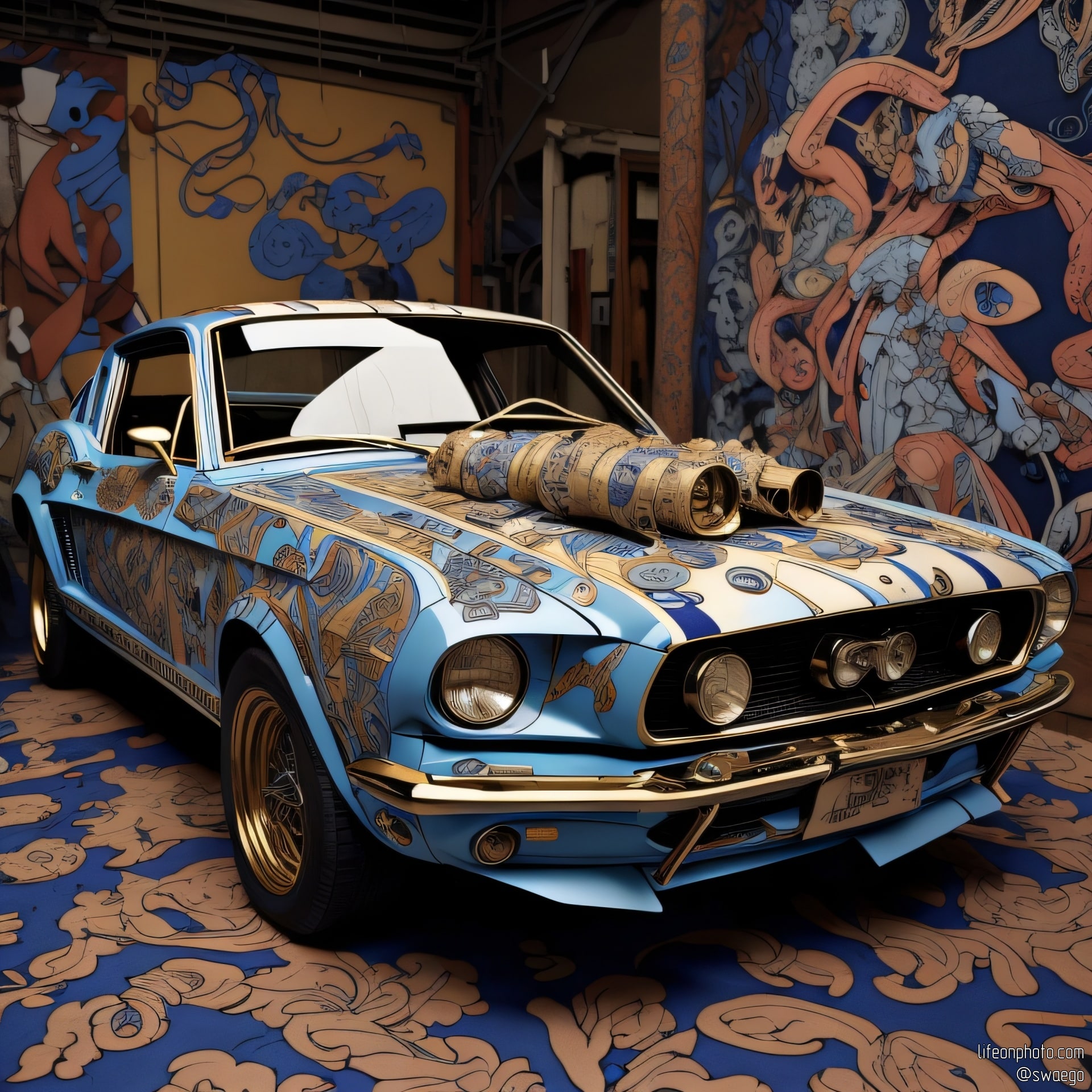Расписные автомобили (AI)