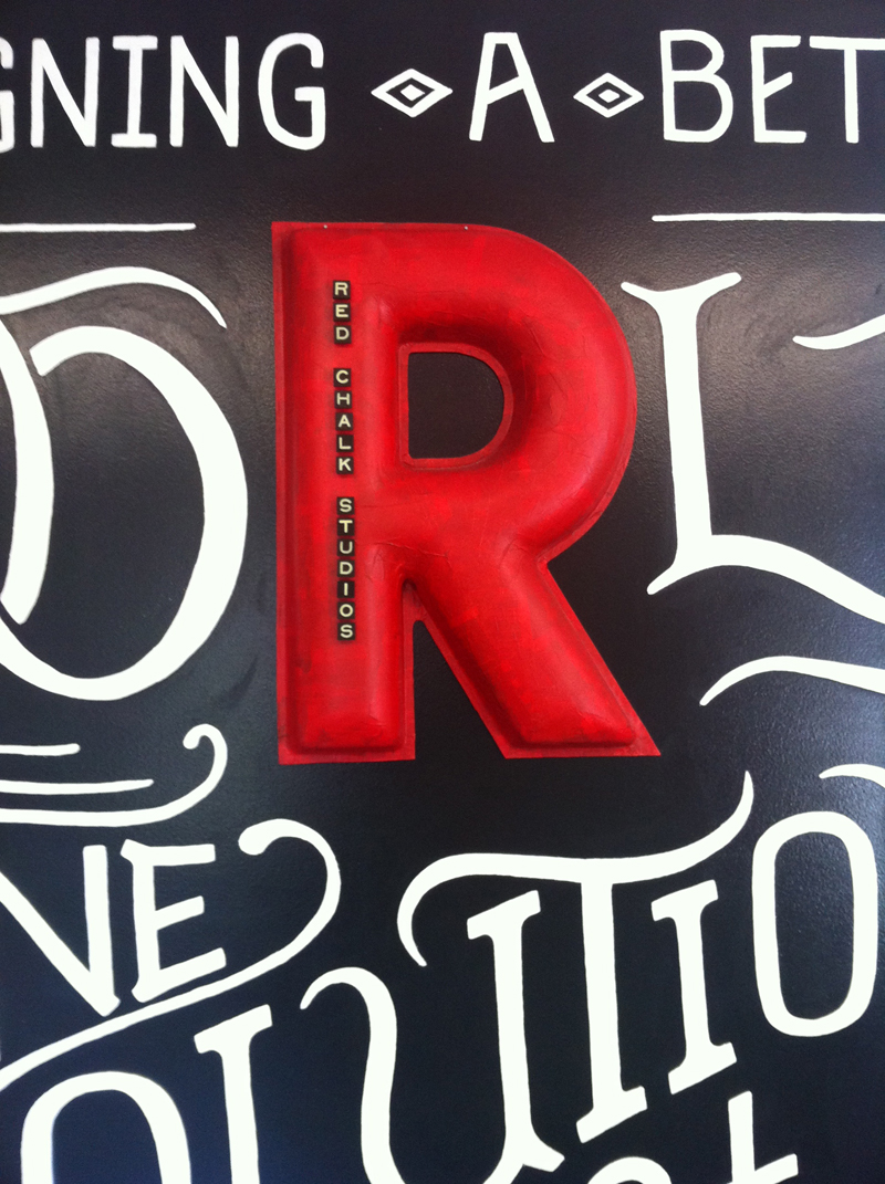 Red Chalk Wall lettering