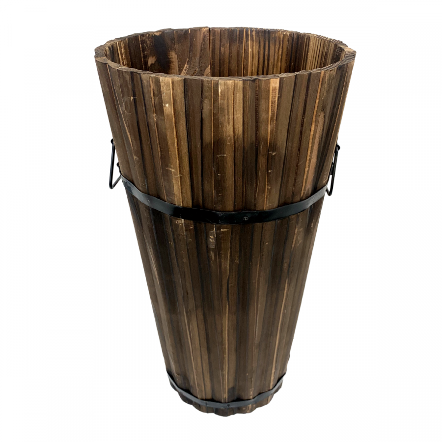Macetero de madera 46xØ25cm