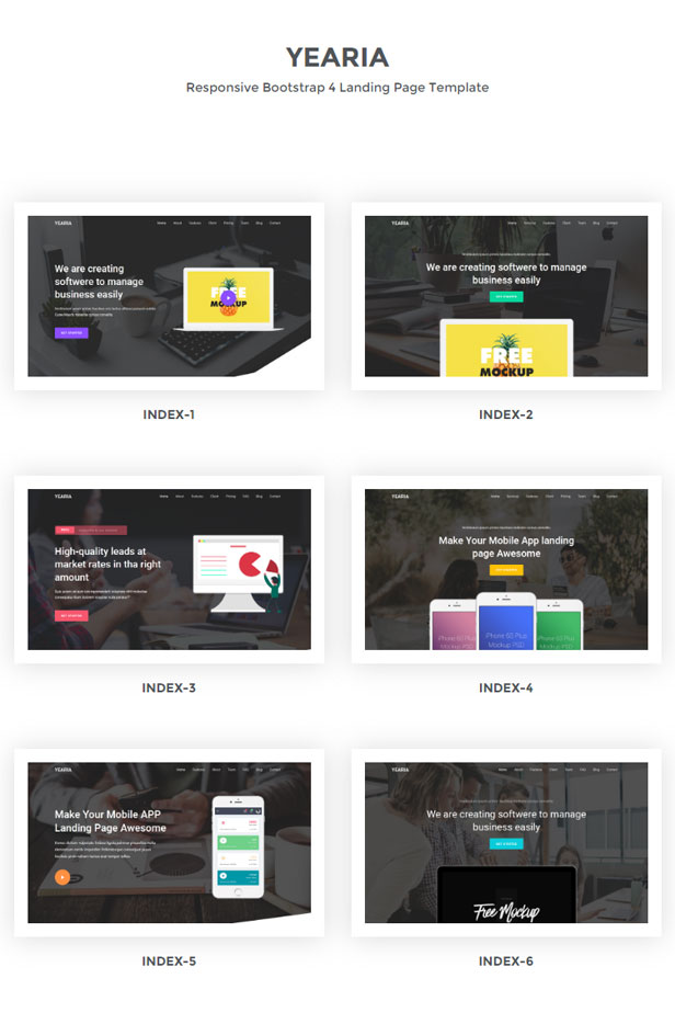 Yearia - Multipurpose Landing Page Template - 1