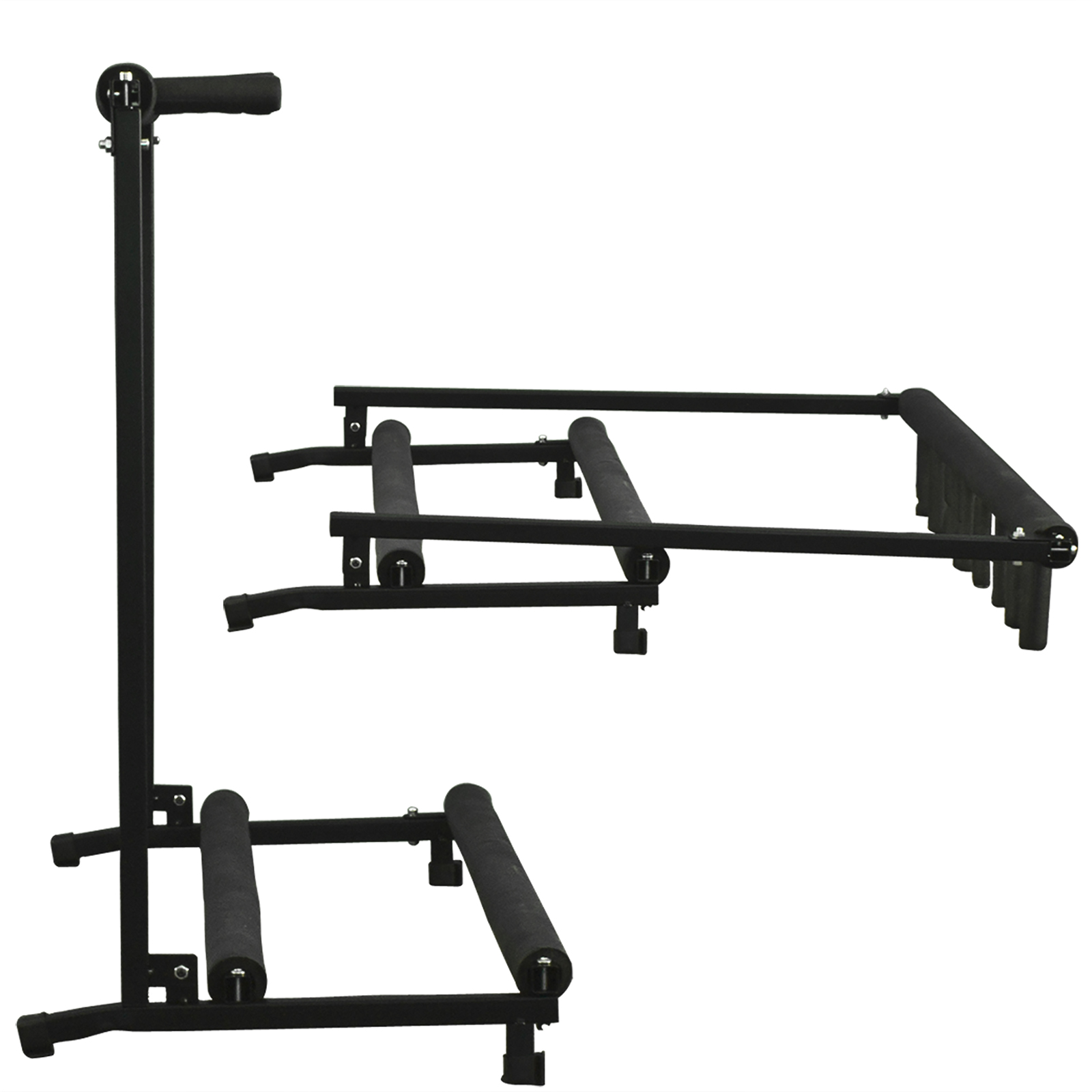 BCP 7Guitar Instrument Folding Storage Stand w/ FoamPadded Rails