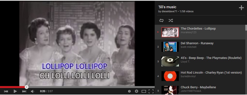 1950s Video Music