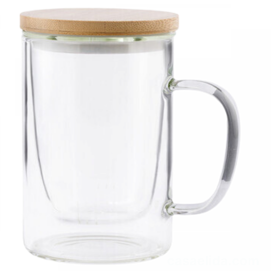 Taza de vidrio con infusor borosilicato, 400ml