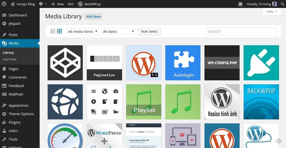 Wordpress 4.0 Benny Gird View Media Manager