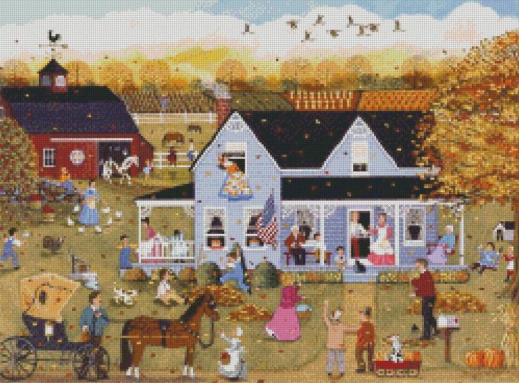 Sheila Lee cross-stitch - Thanksgiving Eve