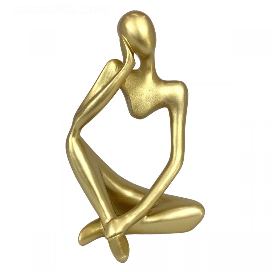 Figura decorativa dorado, 22cm