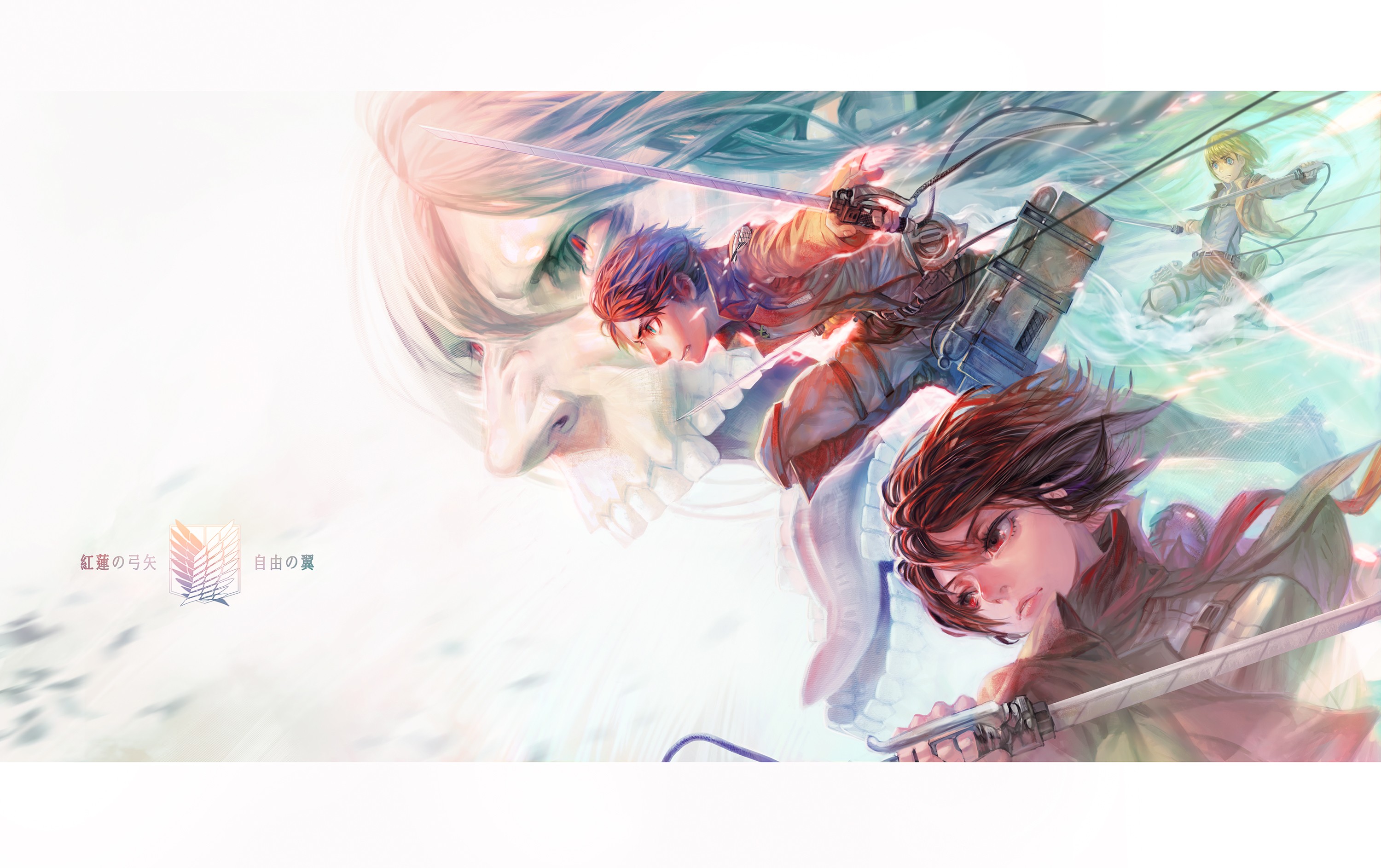 Wallpaper Attack On Titan 368 anime girls, anime, anime boys, weapon, Shingeki no Kyojin, sword