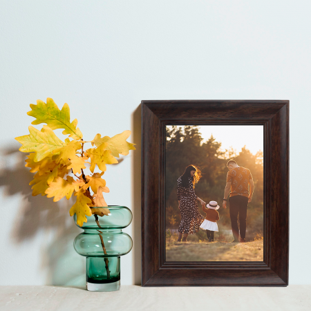 Marco foto café, 23x18cm, madera mdf