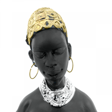 Figura decorativa mujer africana, 21.5cm