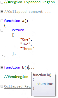 Advanced Javascript Outlining Display