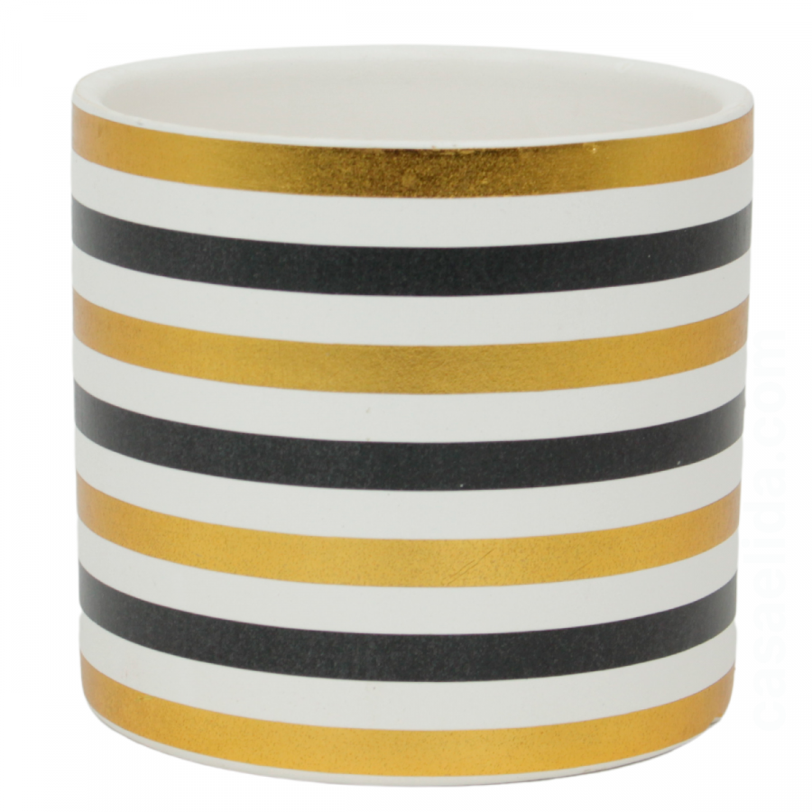 Maceta decorativa 11.5xØ12.5cm, cerámica