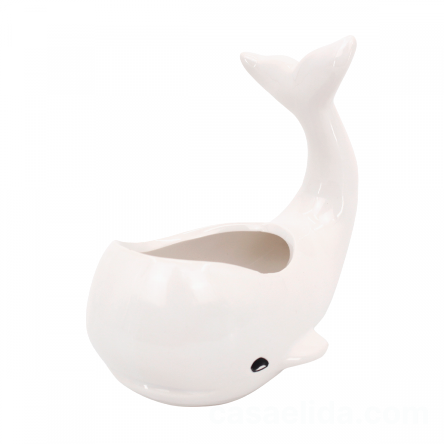 Maceta de resina ballena, 14cm