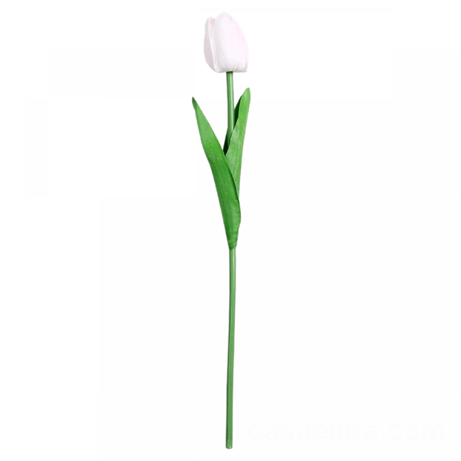 Tulipán artificial blanco, 35cm