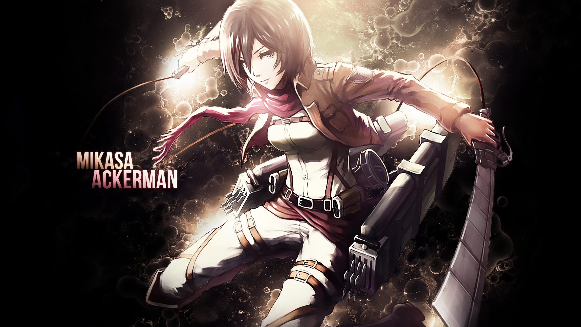 Wallpaper Attack On Titan 443 Shingeki no Kyojin, Mikasa Ackerman, anime, anime girls