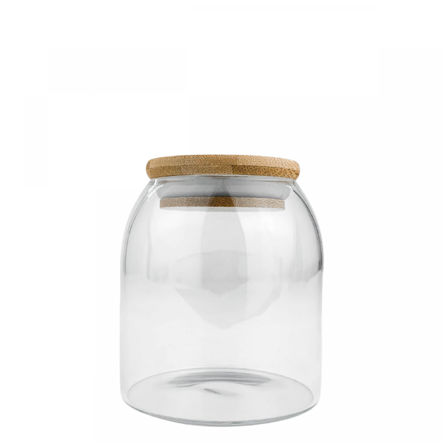 Frasco de vidrio con tapa hermética 500ml, borosilicato