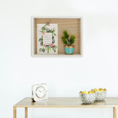Marco decorativo blanco, 20x25cm, madera mdf