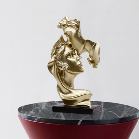 Figura decorativa dorado, Romeo & Julieta, 25.5cm