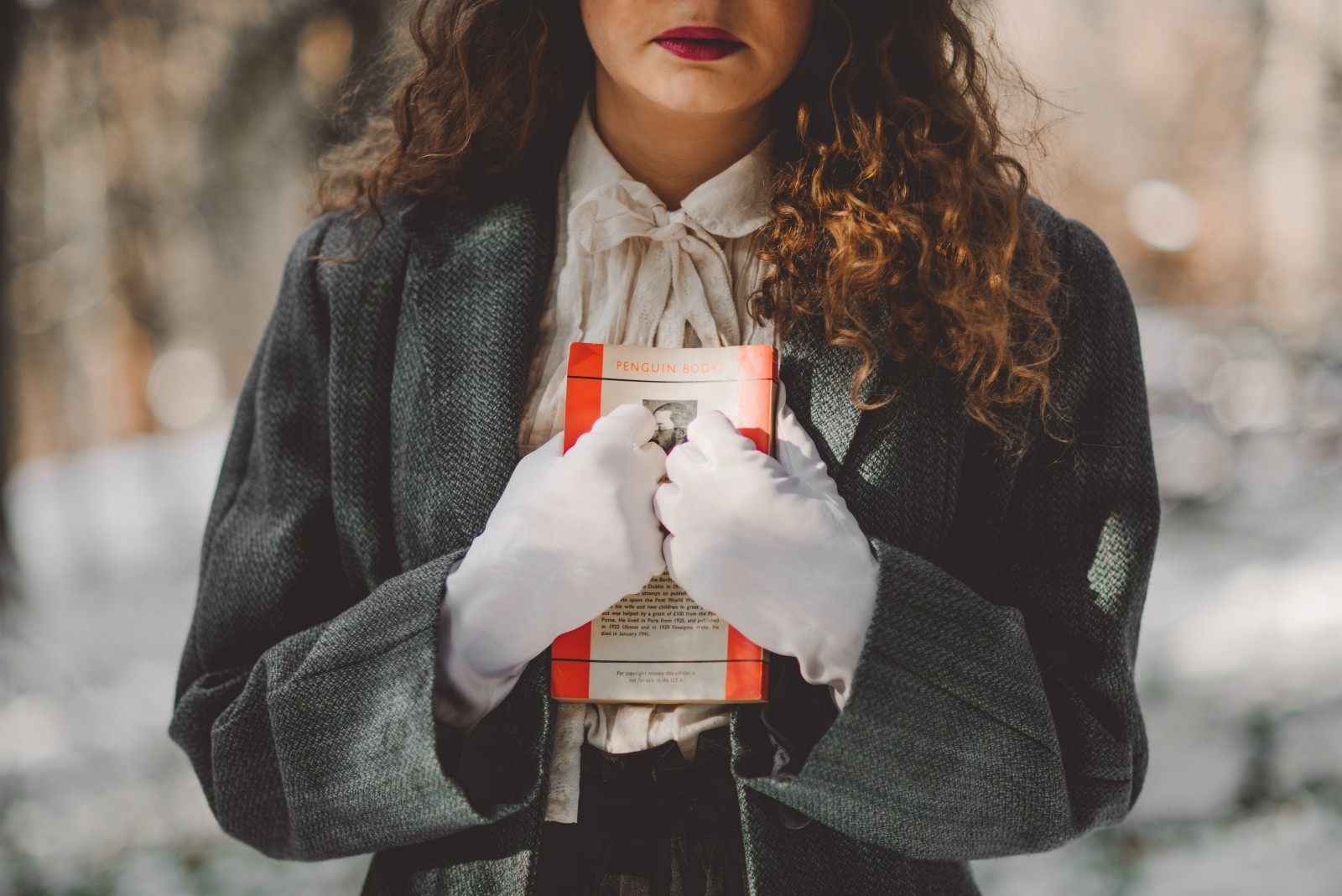 Girl holding book