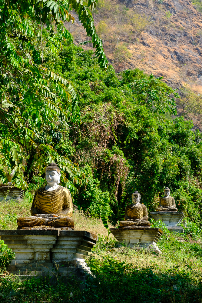 boeddhas in natuur