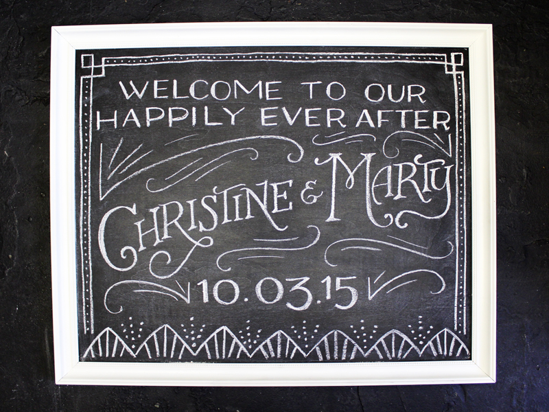 Christine and Marty Wedding Chalkboards Chalkboard