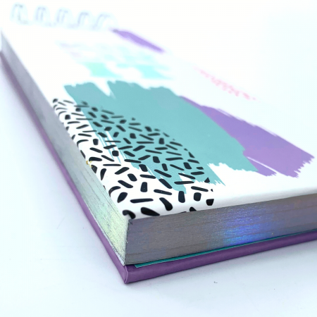 Libreta de notas plateado, 21x8cm