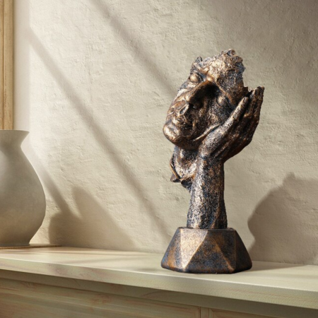 Figura decorativa bronce, 32cm 