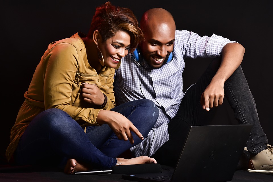 Couple watching TV