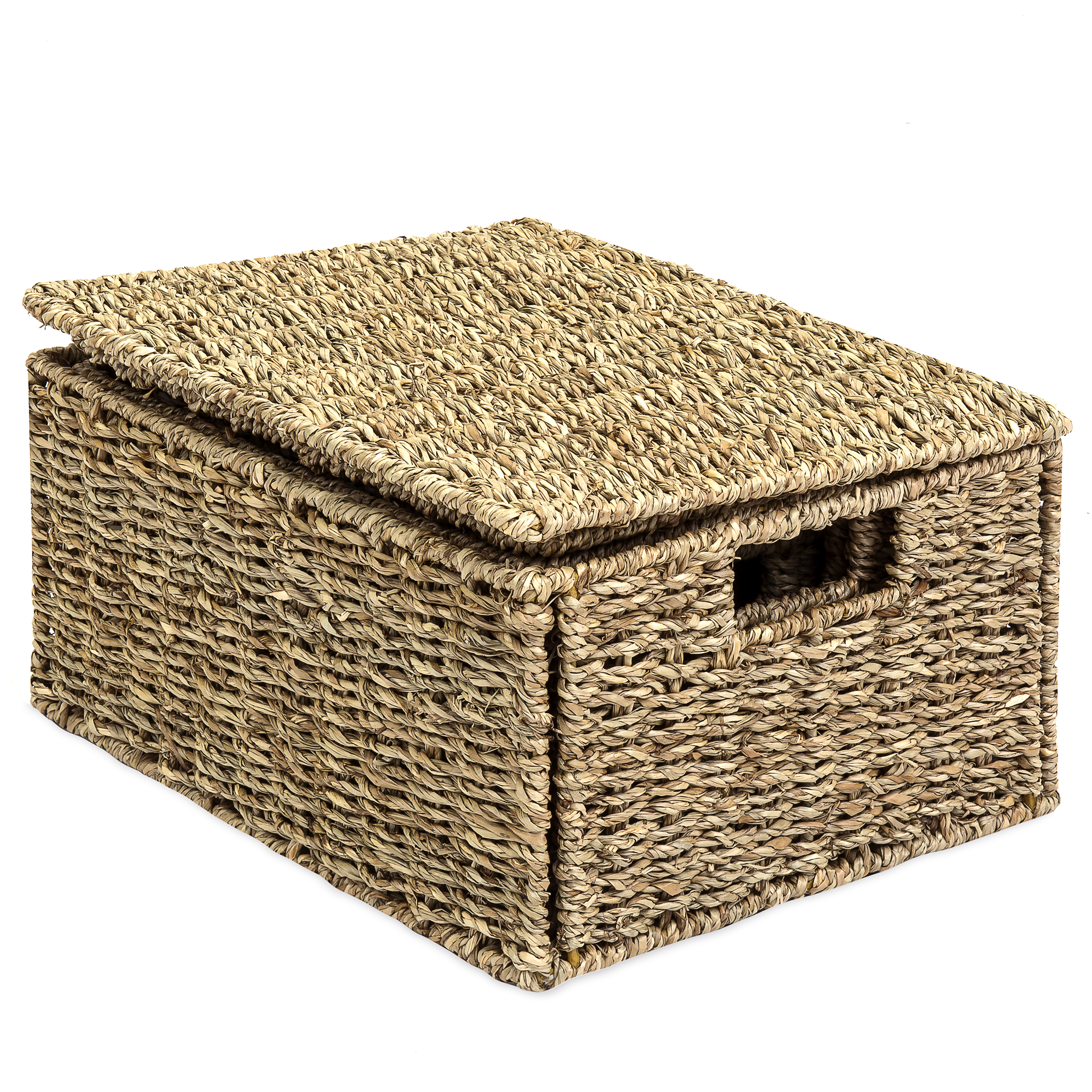 BCP Set of 4 Seagrass Storage Baskets w/ Lids 842957104383 | eBay