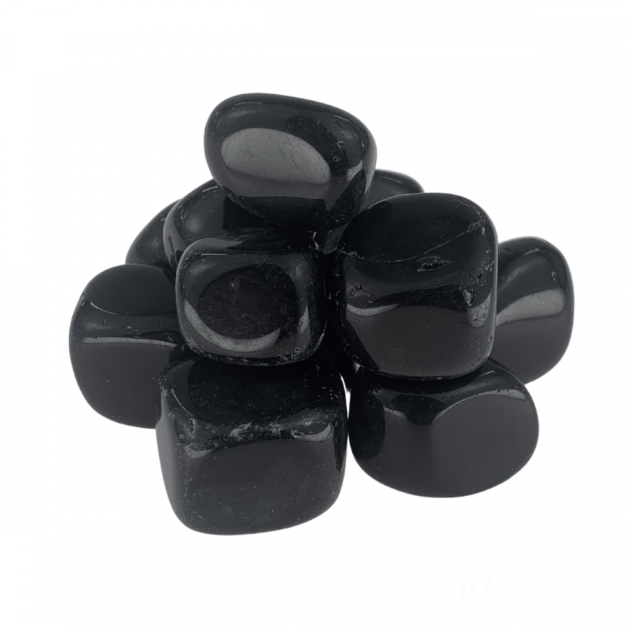 Gema obsidiana negro, 2~3cm