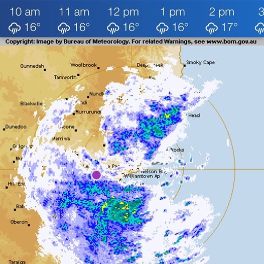 Weather rain radar Hunter region