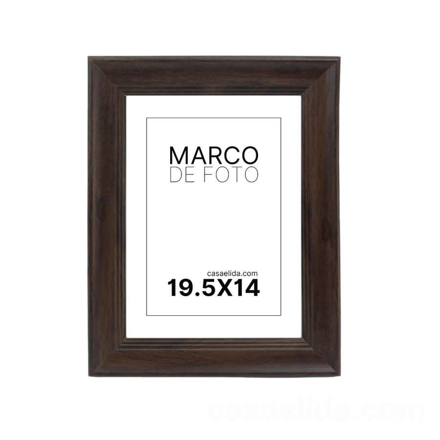 Marco de foto café, 25.5x20.5cm, madera mdf