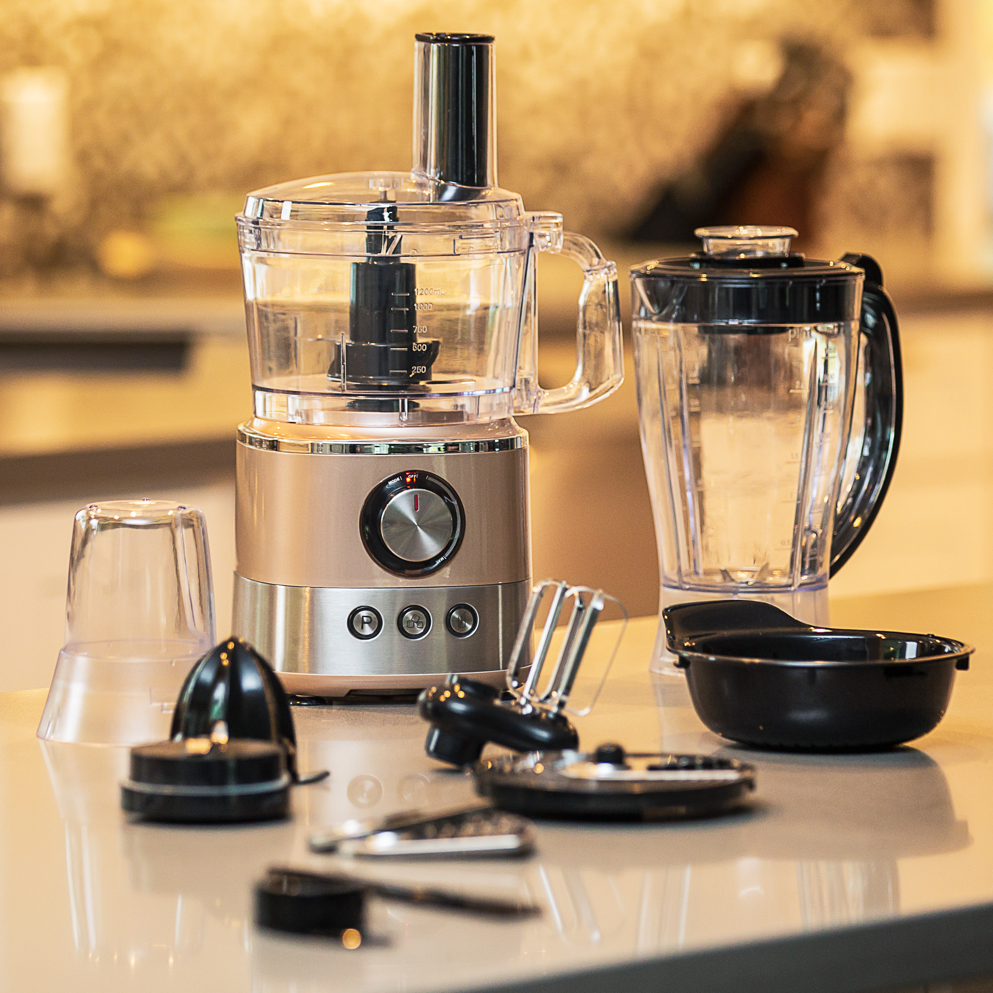 BCP 650W Multifunctional Food Processor, Blender, & Grinder w/ 10