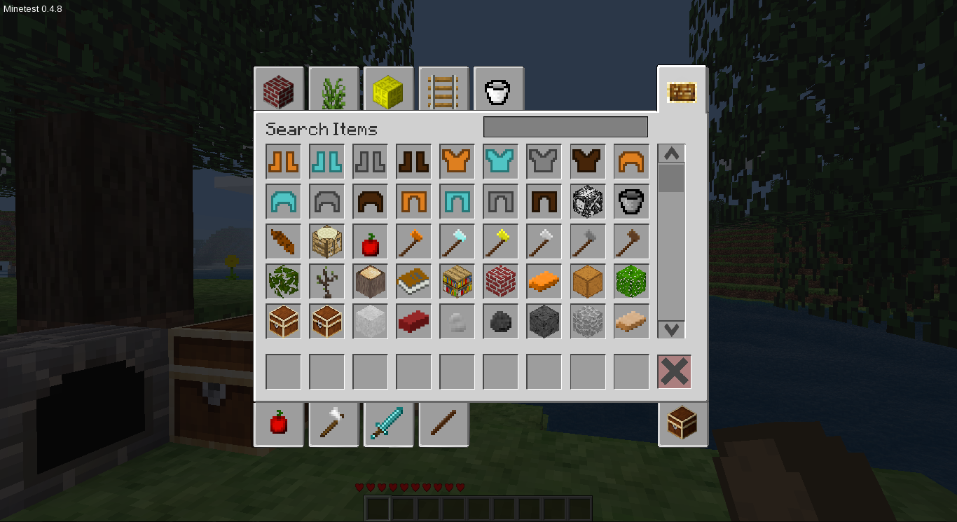 minetest armor crafting