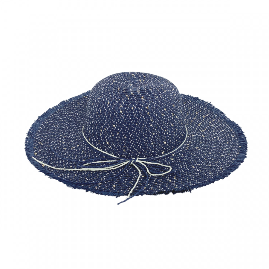 Sombrero tejido azul, Ø41cm