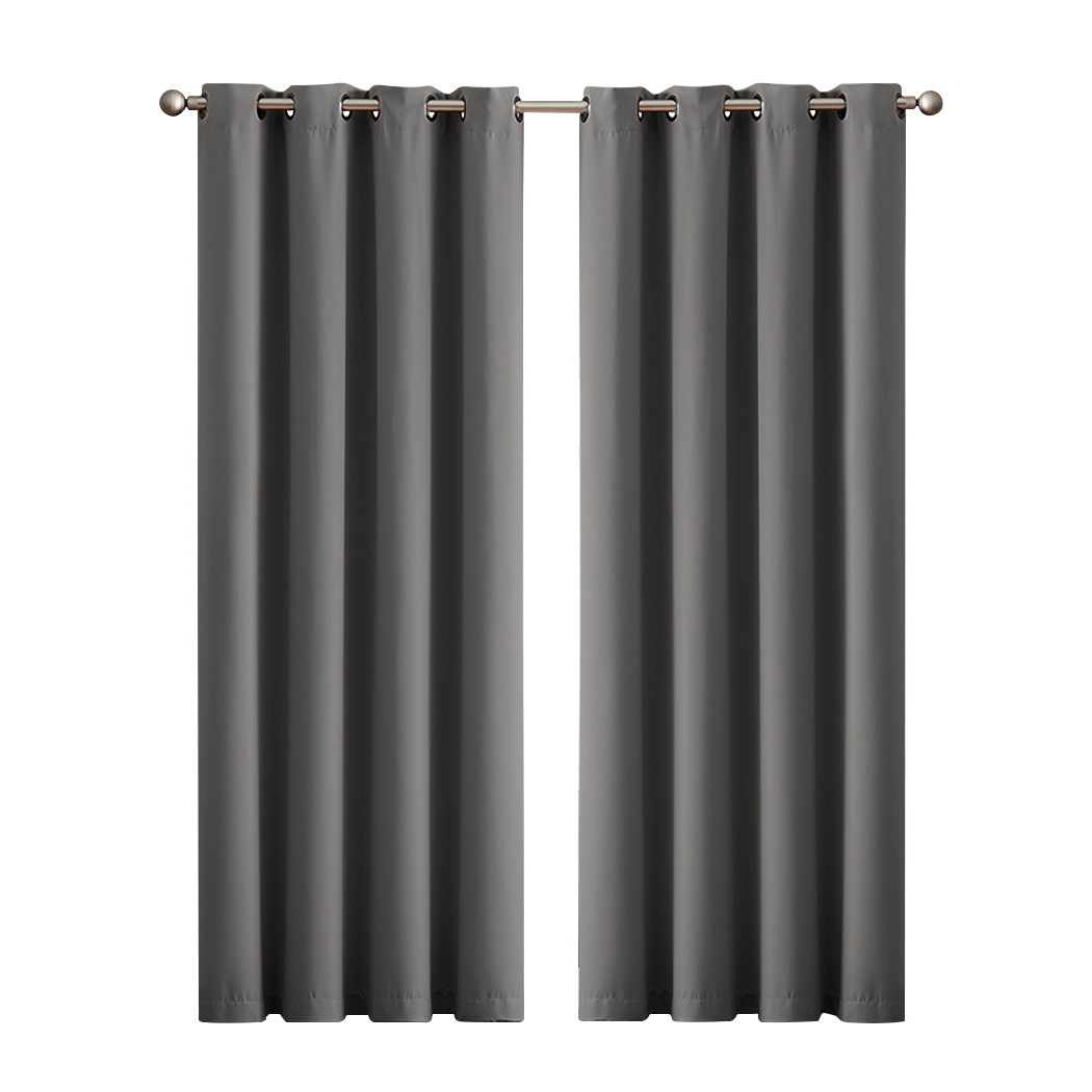 2X Blockout Curtains Blackout Window Curtain Draperies Pair Eyelet Bedroom Decor - Picture 216 of 420