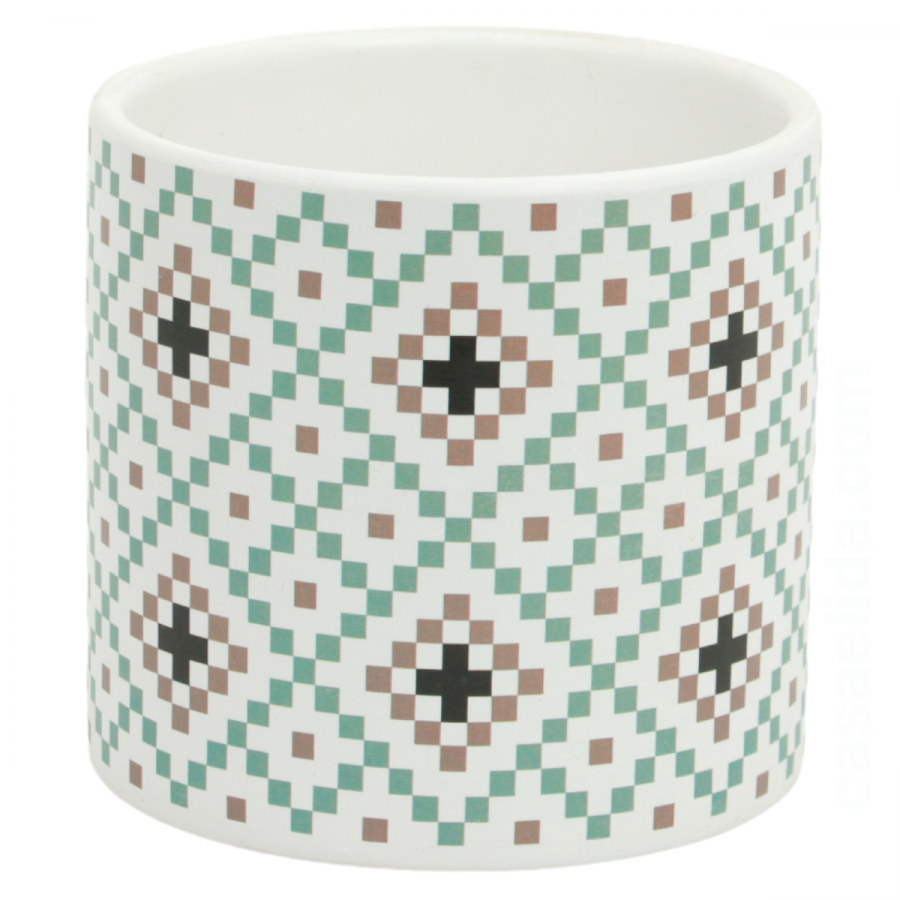 Maceta decorativa 11xØ11.5cm, cerámica