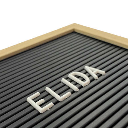 Tablero con letras intercambiables beige, 25.5x25.5cm