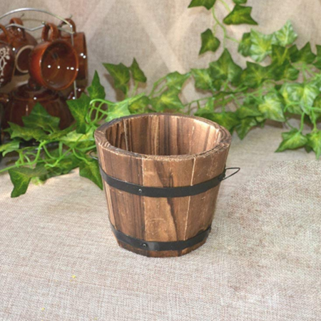 Macetero de madera  10x12cm