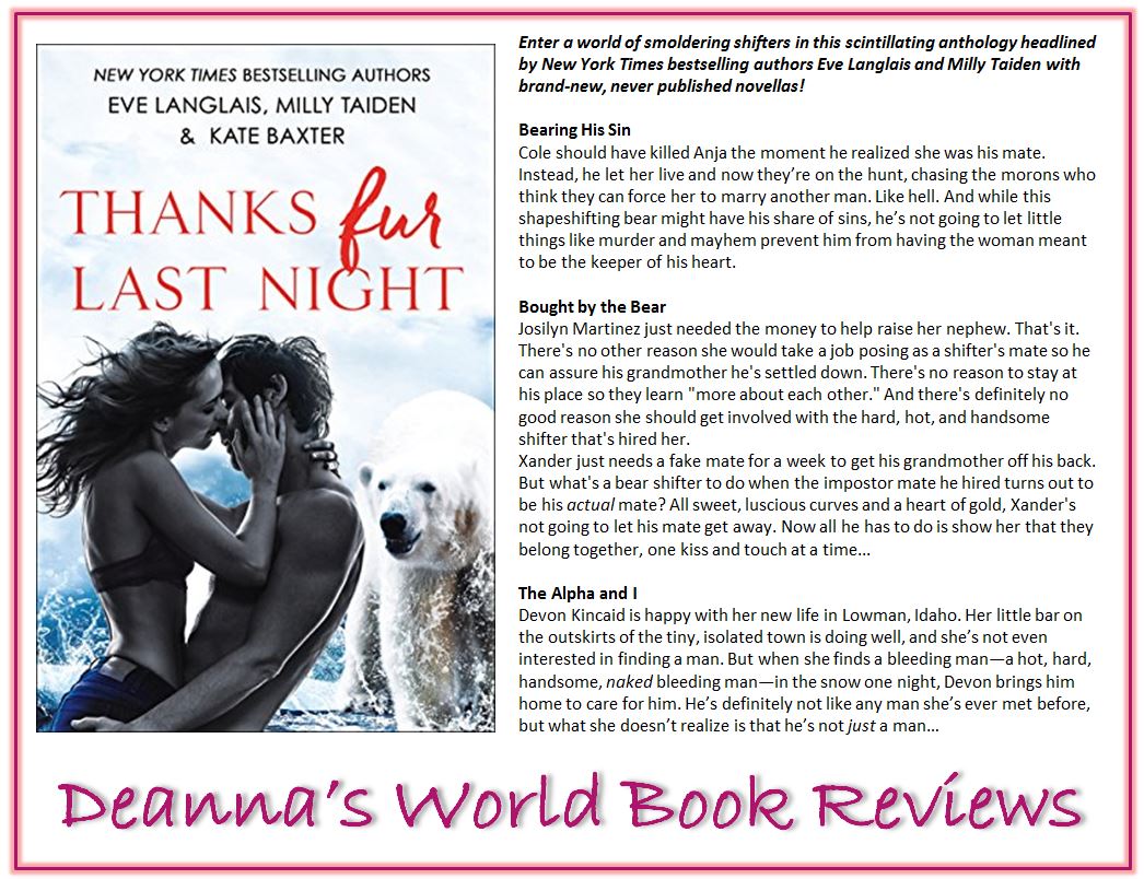 Thanks Fur Last Night by Eve Langlais etc blurb