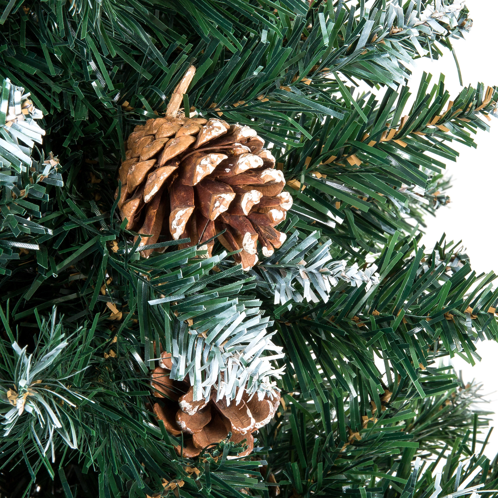BCP 6ft Artificial Hinged Christmas Tree w/ Snow Flocked Tips, Pine