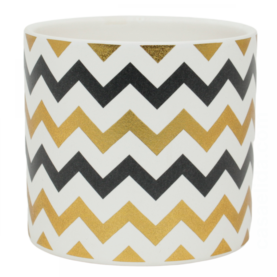 Maceta decorativa 11.5xØ12.5cm, cerámica