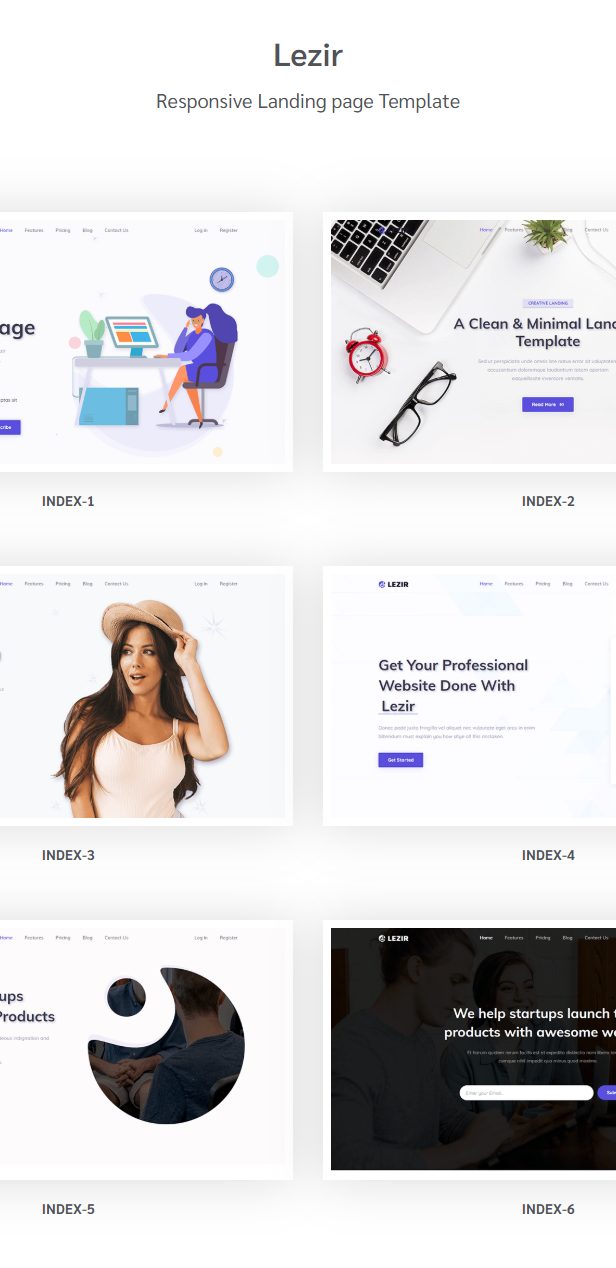 Lezir - Angular 9 Landing Page Template - 2