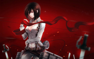 Wallpaper Attack On Titan anime girls 8