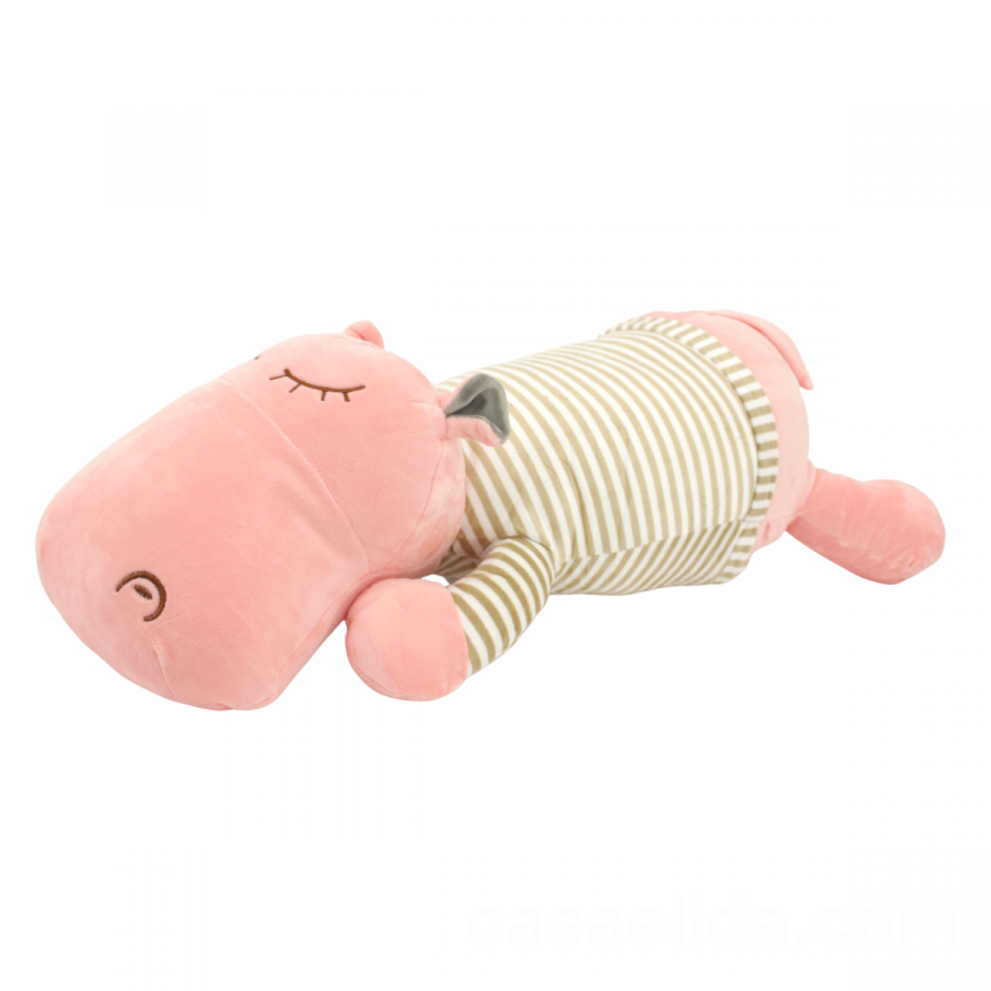 3 en 1 peluche, manta y almohada rosado, 57cm
