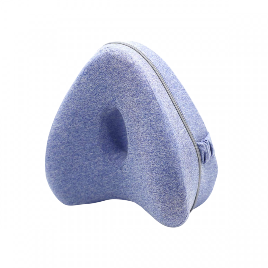 Almohada ergonómica para piernas y rodillas azul claro, 24x22x13cm