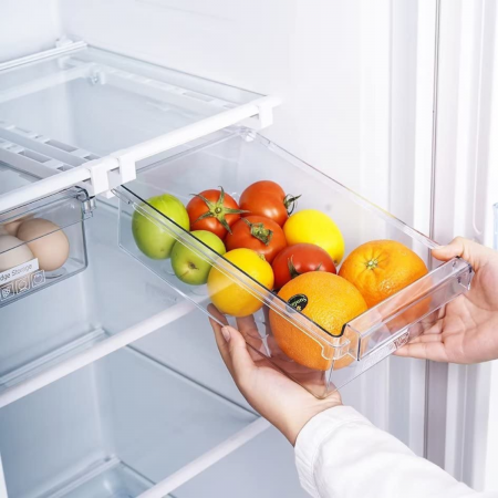 Caja de almacenamiento para refrigerador 10.5x18.5x30~40cm, plástico pp