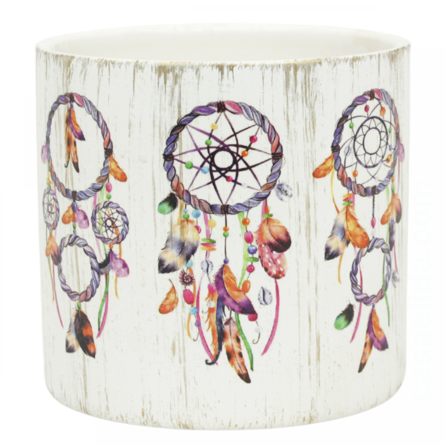 Maceta decorativa 11.5xØ12.5cm, cerámica