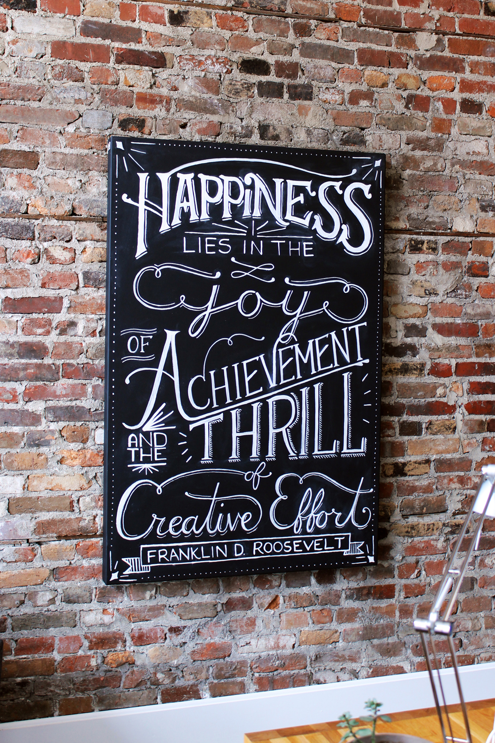 Grow Chalk Canvas lettering