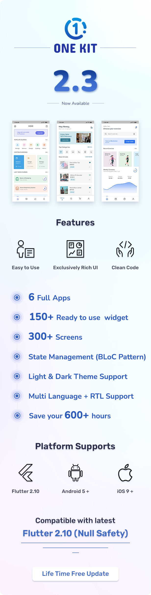 OneKit - Flutter UI Kit - 2